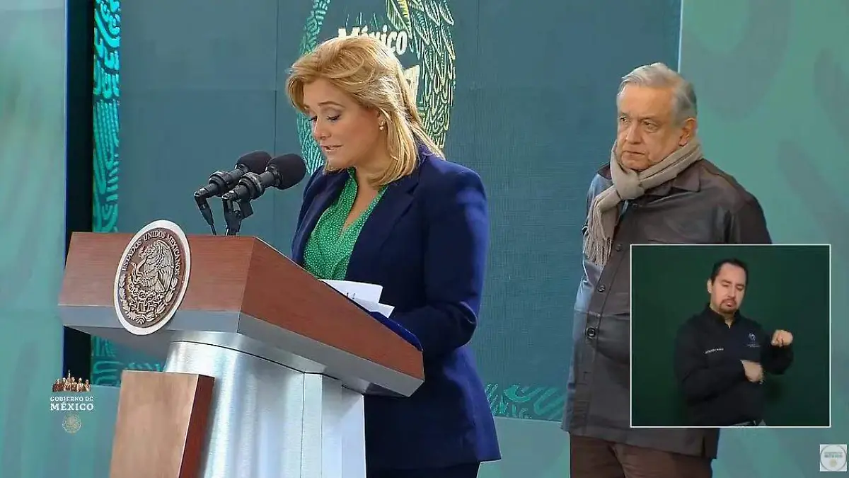 Maru campos y AMLO en la mañanera